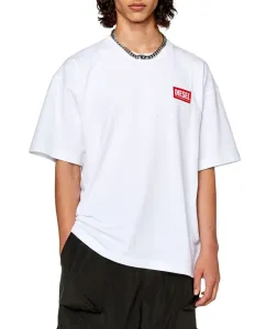 Tričko Diesel T-Nlabel-L1 T-Shirt Biela S