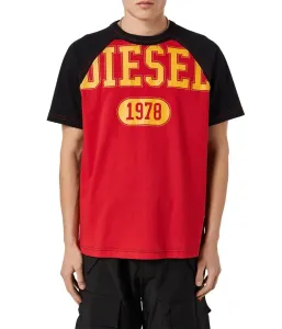 Tričko Diesel T-Raglen T-Shirt Čierna Xxl