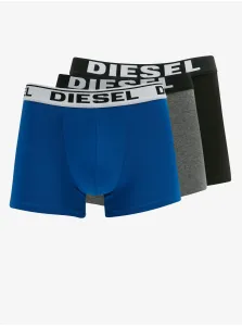 Boxerky pre mužov Diesel - čierna, sivá, modrá #3162386