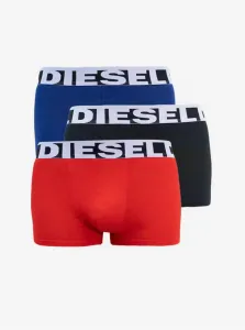 Sada tří pánských boxerek v červené, černé a modré barvě Diesel #824908