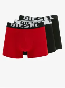 Boxerky pre mužov Diesel - čierna, červená #6801860