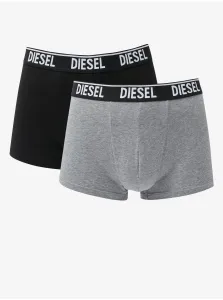 Set of two men's boxer shorts in grey and black Diesel - Men #9497409