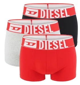 DIESEL - pánske boxerky 3PACK cotton stretch big logo DIESEL multicolor combo - limitovaná fashion edícia