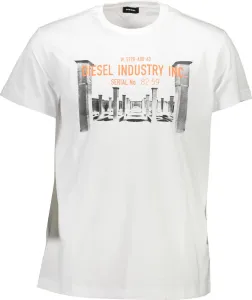 Diesel pánske tričko Farba: Biela, Veľkosť: 2XL #1511526