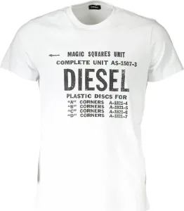 Diesel pánske tričko Farba: Biela, Veľkosť: XL #1510320