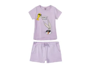 Dievčenské krátke pyžamo (98/104, fialová)