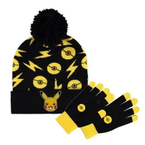Difuzed Pokémon Pikachu čiapky a rukavice - darčekový set