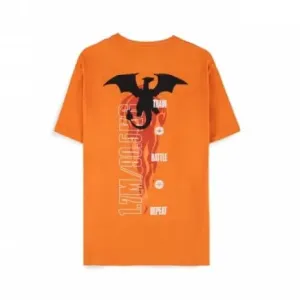 Difuzed Pokémon oranžové tričko Charizard vel. S
