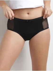 Čierne menstruačné nohavičky s krajkovým detailom Dim MENSTRUAL LACE BOXER #729363
