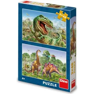 Dino Puzzle Súboj dinosaurov 2 x 48 dielikov