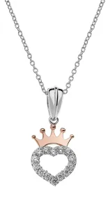 Disney Pôvabný strieborný náhrdelník Princess N902753UZWL-18 (retiazka, prívesok)