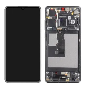 OLED displej + dotykové sklo Huawei P30 s rámem (černý)