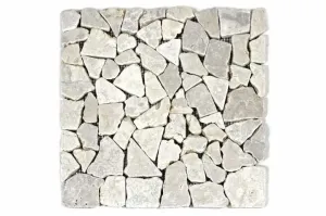 Divero Garth 1657 mramorová mozaika - krémová 1 m2 - 30x30x1 cm