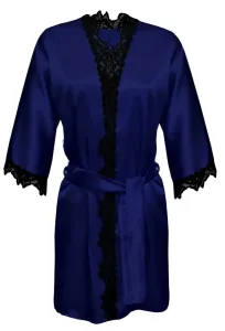 DKaren Woman's Housecoat Viola Navy Blue