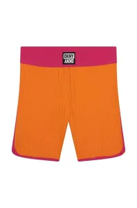 Detské krátke nohavice Dkny oranžová farba, s nášivkou #7528383