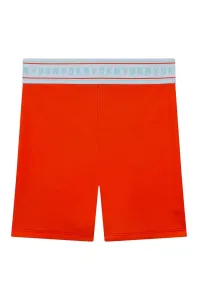 Detské krátke nohavice Dkny oranžová farba, s potlačou, #8937000