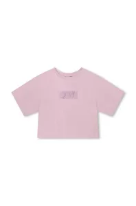 Detské tričko Dkny fialová farba, s nášivkou #8948713