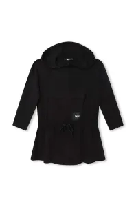 Dievčenské šaty Dkny čierna farba, mini, áčkový strih #8751590
