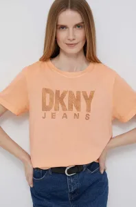Tričko Dkny dámsky, oranžová farba