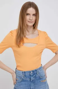 Tričko Dkny oranžová farba