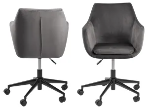 Dkton Dizajnová kancelárska stolička Norris, tmavo šedá