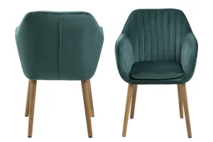 Dkton 23429 Dizajnová stolička Nashira, fľaškovo zelená VIC