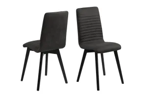 Dkton 25239 Dizajnová jedálenská stolička Alano, antracitová / čierna - Otvorené balenie - RP