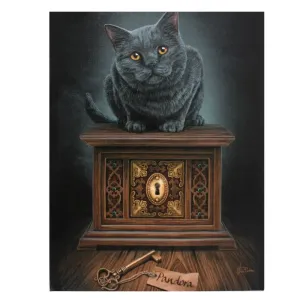 Obraz na plátne s mačkou a Pandorinou skrinkou - dizajn Lisa Parker #2487410