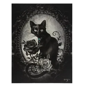 Obraz na plátne s mačkou a ružou #2487574