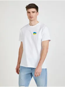 Biele pánske tričko Netřeba slov z kolekcie DOBRO. pre Ukrajinu #1068747