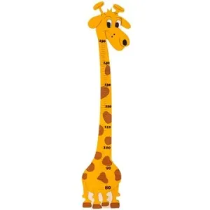 Drevená dekorácia – Detský meter Žirafa Amina