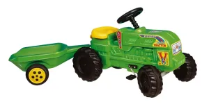 Dohány detský farmársky traktor Turbo s vlečkou 100 zelený