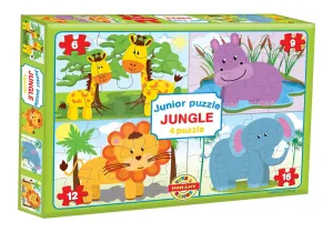 Dohány puzzle Junior Jungle 4 Zvieratká z džungle 502-10