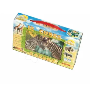 Dohány veľké detské kocky mix safari zvieratiek 602-1