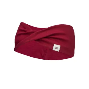 Cotton DOKE headband with cross burgundy