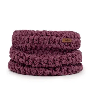 Crochet DOKE merino neck warmer lilac