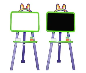 DOLONI - tabuľa obojstranná ( magnetická / kresliaca ) 35cm x 48cm x 7cm - fialovo-zelená