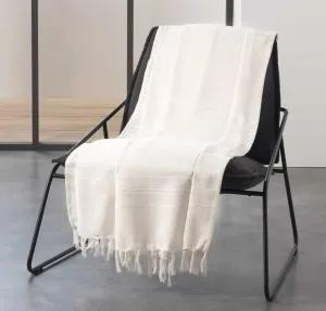 Krémová bavlnená deka 150x150 cm
