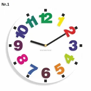 Detské nástenné hodiny s farebnými číslami #2878181