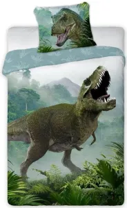 Bavlnené obojstranné posteľné obliečky s dinosaurom 2 časti: 1ks 160 cmx200 + 1ks 70 cmx80 #5813426