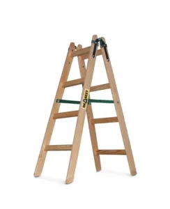 Drevený dvojdielny rebrík 2 x 4 s nosnosťou 150 kg