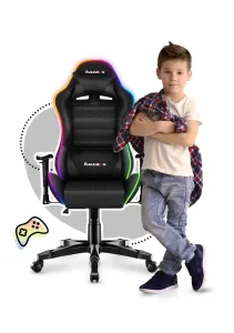Huzaro Detská Herná stolička HZ-Ranger 6.0, RGB mesh, čierna