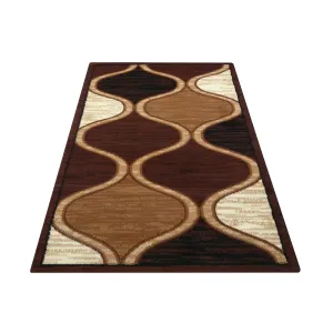 Elegantný koberec v odtieňoch hnedej #2877258