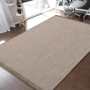 Jednoduchý a praktický hladký koberec hnedej farby #2880034