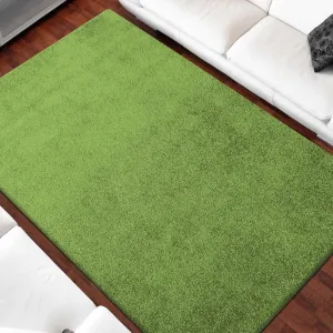Jednofarebný koberec zelenej farby #7144503
