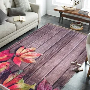 Krásny pestrofarebný koberec s motívom lístia #5153770