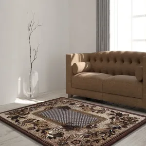 Kvalitný hnedý koberec do obývačky #2877256