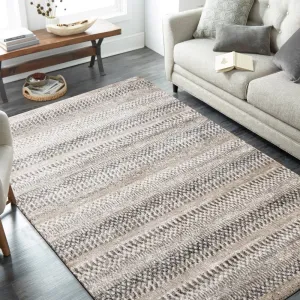 Kvalitný koberec s abstraktným vzorom v prírodných odtieňoch #2878656