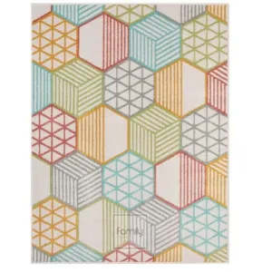 Pestrofarebný koberec s geometrickými vzormi #2875148