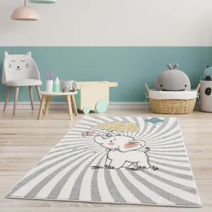Roztomilý detský koberec na hranie sloník šťastia
